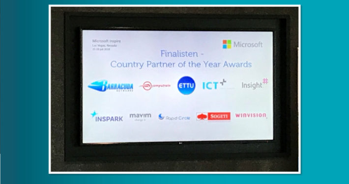 Een van de 10 finalisten voor de ‘Microsoft Country Partner of the year award’